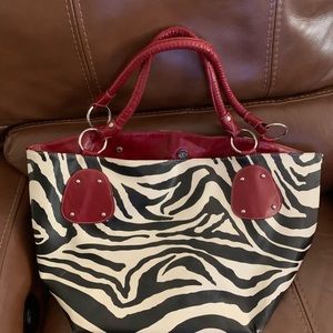 Large Zebra Print Bag-